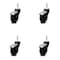 Service Caster 3 Inch Black Hooded Neoprene Rubber 5/16 Inch Threaded Stem Casters SCC, 4PK SCC-TS03S310-NPRB-BK-5161815-4 - alternate 1
